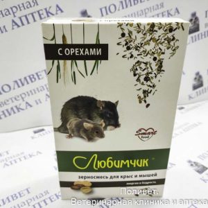 Любимчик коробка для крыс и мышей с орех 400 гр/14шт/0030