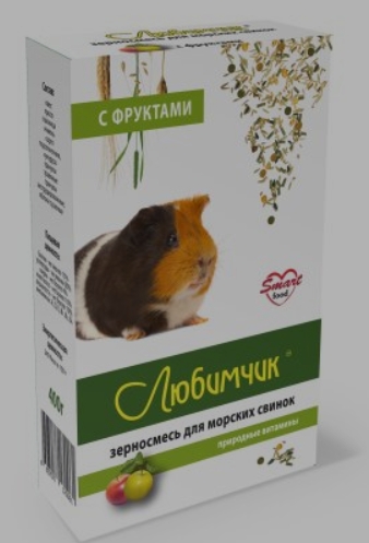 Любимчик коробка для морских свинок фрукты 400 гр/14шт/0061