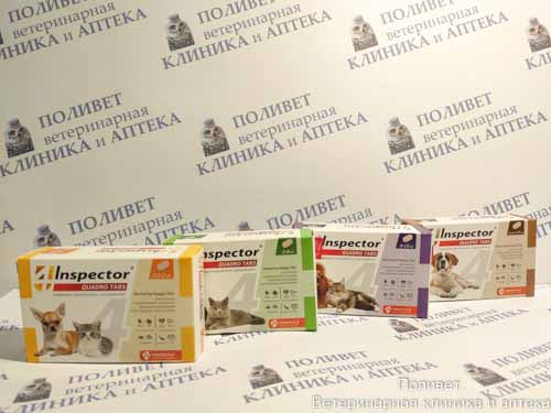 Инспектор Quadro Табс д/кошек/собак 2-8кг таб. №4