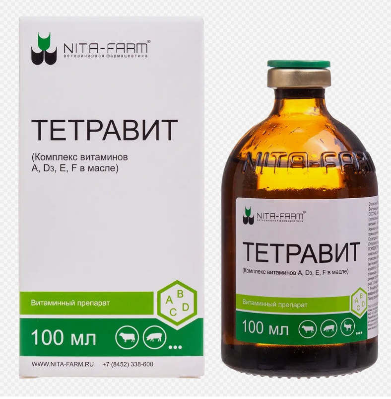 Тетравит р-р д/инъекций и орального прим. 100мл инд. уп.