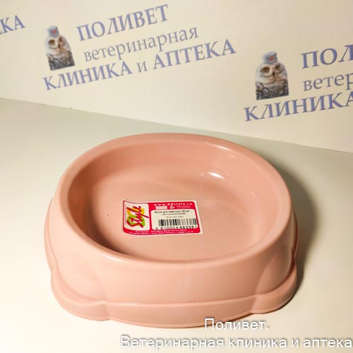 Миска для животных 250мл, пеп.роз