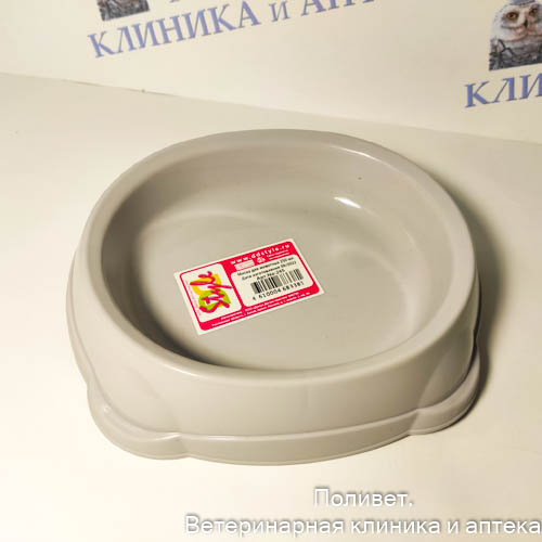 Миска для животных 250мл, св.серый