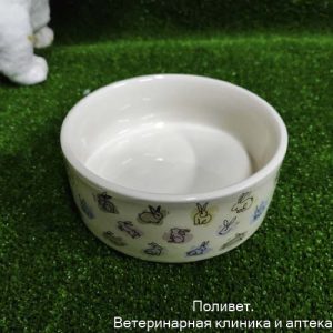 Миска керамическая "Кролик" 300мл, 11,5 х 4,5 см, бежевая   9285365