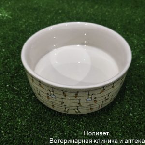 Миска керамическая "Кроличьи игрушки" 300мл, 11,5 х 5 см, бело-серая   9285358