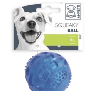 Игрушка для собак SQUEAKY мяч-пищалка, голубой, д. 6,3 см  Mpets 10608599