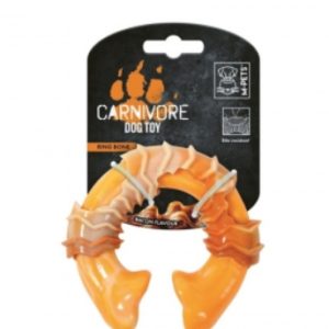 Игрушка для собак Карнивор круглая кость, вкус бекона, желтая 10.8 x 9.7 x 3.6 см MPets 10650499