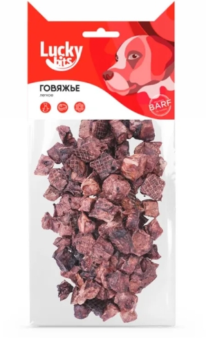 Лакомство для собак Lucky bits легкое говяжье для дрессуры, 100 г