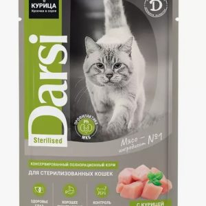 Дарси корм д/стерилизованных кошек Курица 85г пауч
