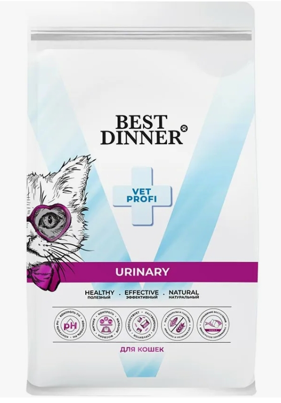 Бест Диннер Vet Profi Urinary сухой корм для кошек 1,5 кг 75111