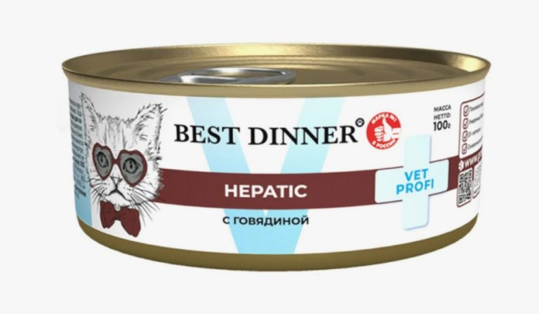 Бест Диннер Vet Profi Hepatic консервы для кошек "Говядина", 0,1 кг 7819