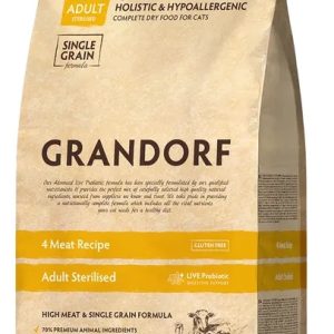 Грандорф Четыре вида мяса для стерилизованных кошек  2 кг GRANDORF CAT 4 Meat PROBIOTIC STERILISED