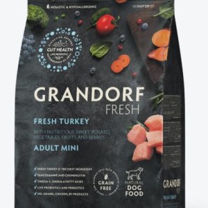 Грандорф Свежее мясо Индейки с бататом для взр. соб. мелких пород, для особо аллерг. собак  3 кг