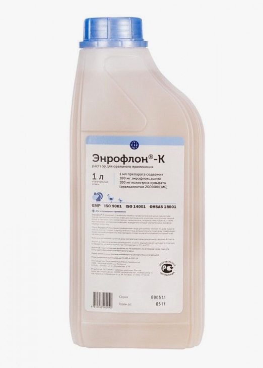 Энрофлон р-р оральный 10 % 1 л