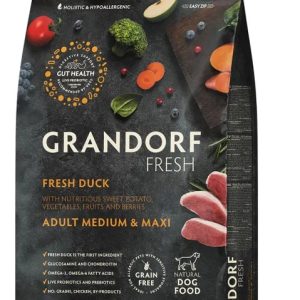 Грандорф Свежее мясо Утки с бататом для взр соб сред и круп пород, для особо аллергичных собак 10кг