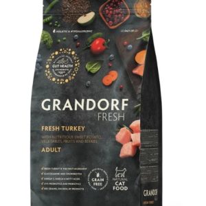 Грандорф Свежее мясо Индейки с бататом для взрослых кошек, для особо аллергичных кошек  2кг
