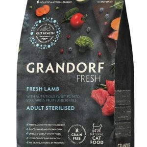 Грандорф Свежее мясо Ягненка с бататом для стерелизованных кошек, чувствительное пищеварение 2кг