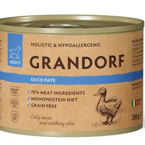 Грандорф Консервы для собак GRANDORF Паштет из утки 0,2 кг GRANDORF Duck pate