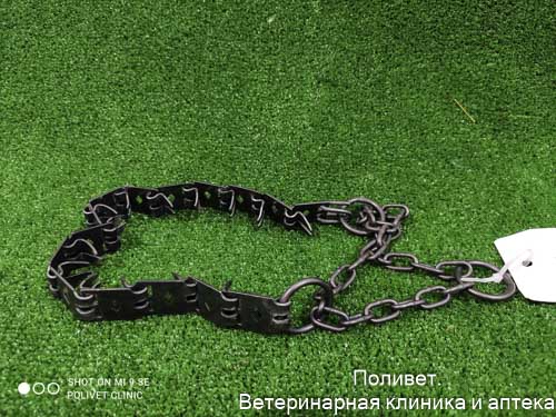 Ошейник строгий пластинчатый вороненый,  50 х 2,3 см 4940344