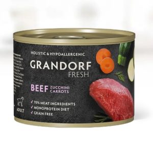 Грандорф Консервы для собак GRANDORF FRESH Паштет из говядины с цукини и морковью  0,2кг