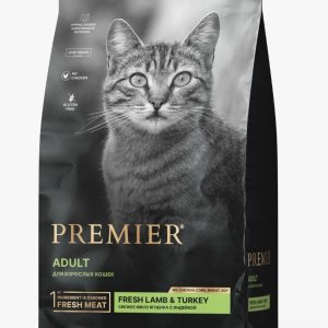 Премьер Ягненок с индейкой для взрослых кошек 2 кг Premier Cat Lamb&Turkey ADULT
