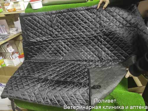 Накидка-гамак для перевозки животных, 220 х 150 см, молния-липа, стеганый, черный 9864127