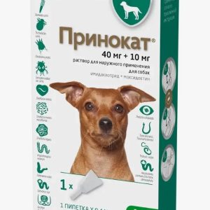 Принокат р-р д/наружного прим. д/собак до 4кг 40+10мг пип. 0,4мл №1 ( Аналог Адвоката)