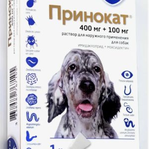Принокат р-р д/наружного прим. д/собак от 25кг до 40кг 400+100мг пип. 4мл №1 (аналог Адвоката)