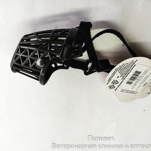 Намордник пластиковый №2, черный, 17 см (бордер-колли) 55502