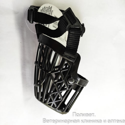 Намордник пластиковый №3, черный, 20 см (лабрадор) арт.55503