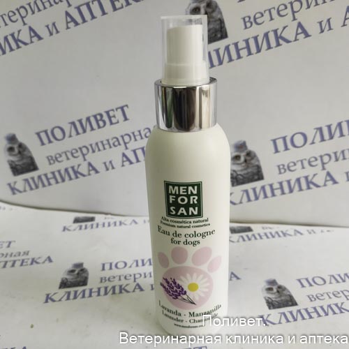 Одеколон Мэн фо Сан для собак с ароматом лаванды и ромашки 125мл