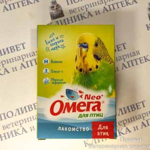 Омега NEO+ лакомство д/птиц с биотином 50г
