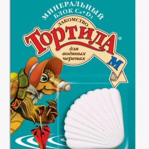 Зоомир Тортила-М Минеральный блок Ca+D3 для водяных черепах 30г