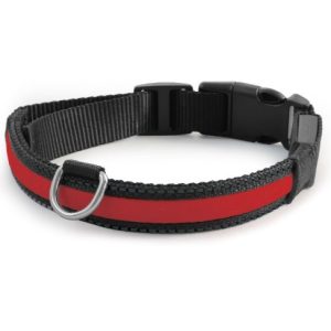 Ошейник светодиодный NIGHT CITY красный M, 25*310-410мм, Triol LD06M  11271010