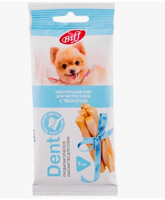 Жевательный снек DENT со вкусом творога (для мелких собак) 30г 5шт