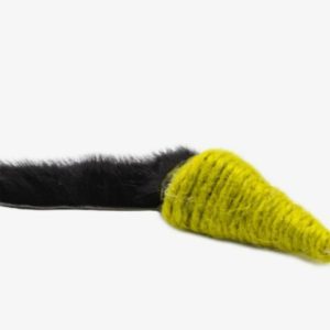 GoSi ЭКО-Дразнилка для кошек "Звенящая джутовая Мышка желтая"