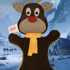 GoSi Игрушка-шкурка для собак "ОЛЕНЬ Кола Бельды"