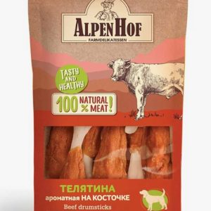 AlpenHof Телятина ароматная на косточке для средних/крупных собак 80г