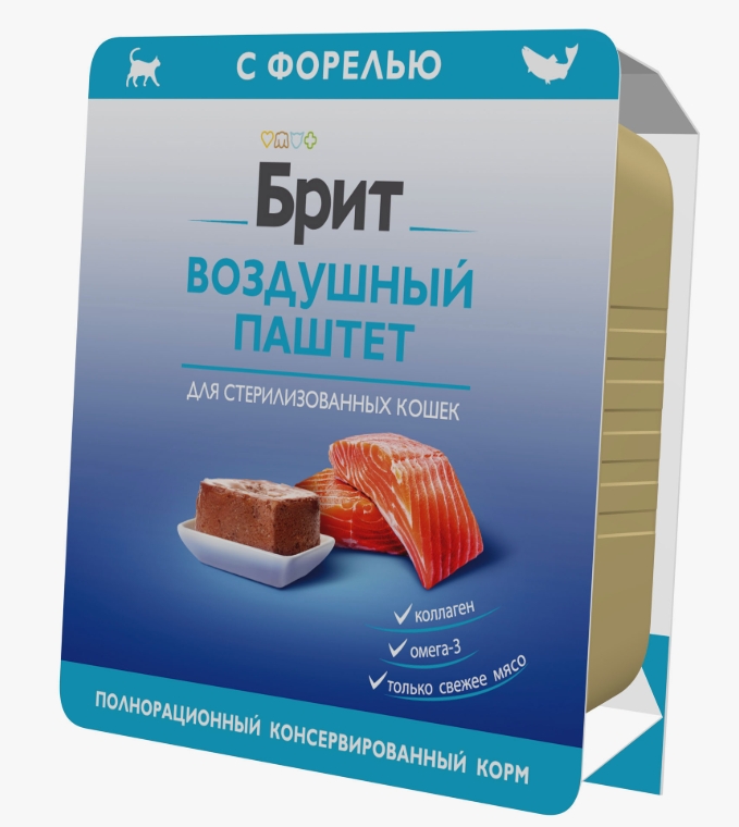 Brit Premium воздушный паштет д/стерилизованных кошек Форель 100гр
