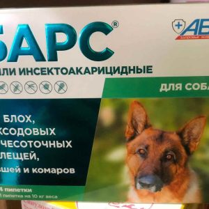 Барс капли инсектоакарицидные д/собак от 10кг пипетка x 0,67мл №4