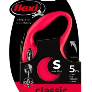 Поводок-рулетка Flexi New Classic S 5м 12кг трос красный 02250 4