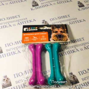 Игрушка для собак из резины "Кость литая №2", 95мм, (уп.2шт) Gamma 12192006