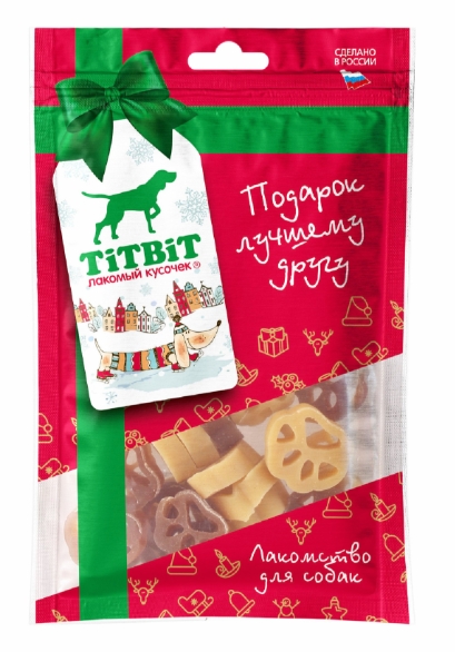 Titbit Новогодняя коллекция лакомство д/собак Аппетитные лапки 80г 310721