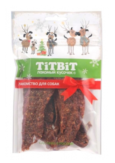 Titbit Новогодняя коллекция лакомство д/собак Джерки мясные из баранины Меню от Шефа 70г 023075
