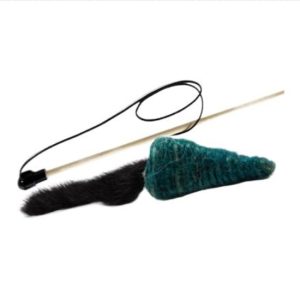 GoSi ЭКО-Дразнилка для кошек "Звенящая джутовая Мышка зеленая"