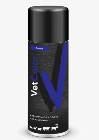 Аэрозольная краска VetColor д/животных 520мл синий