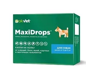 МаксиДропс р-р д/наруж. применения д/собак 2-5кг пипетка x 0,5мл
