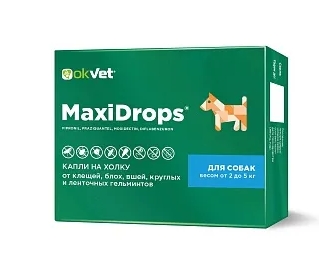 МаксиДропс р-р д/наруж. применения д/собак 2-5кг пипетка x 0,5мл