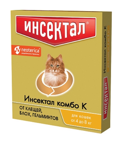 Инсектал капли Комбо K д/кошек 4-8кг пипетка х 0,8мл