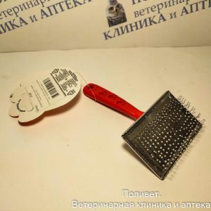 Пуходерка металлическая большая с каплей (Зооник) 55*82мм арт. 07226
