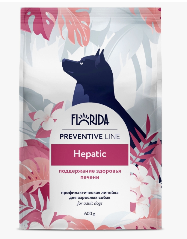 Hepatic сухой корм для собак для поддержание здоровья печени 0.6 кг (FLORIDA (профилактика) Флорида)